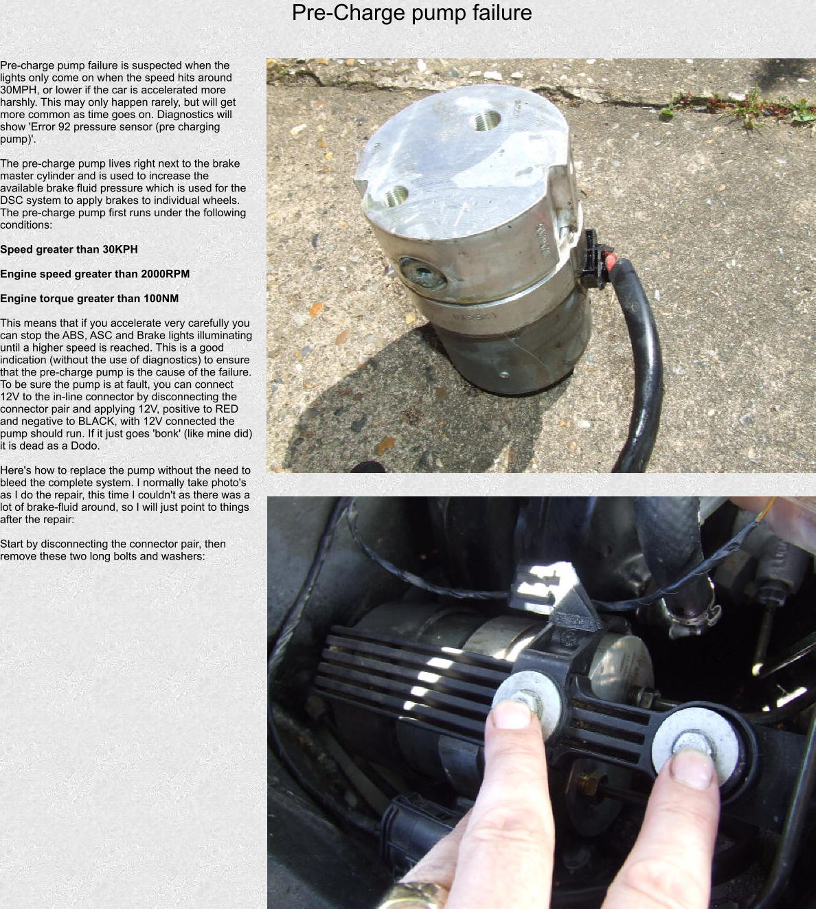 BMW E38 ABS DSC Brake Failure Repair 735i 740i 750i