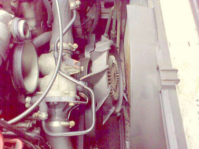 Water pump blow up!!! No I mean it came apart like a grenade!!! Dented